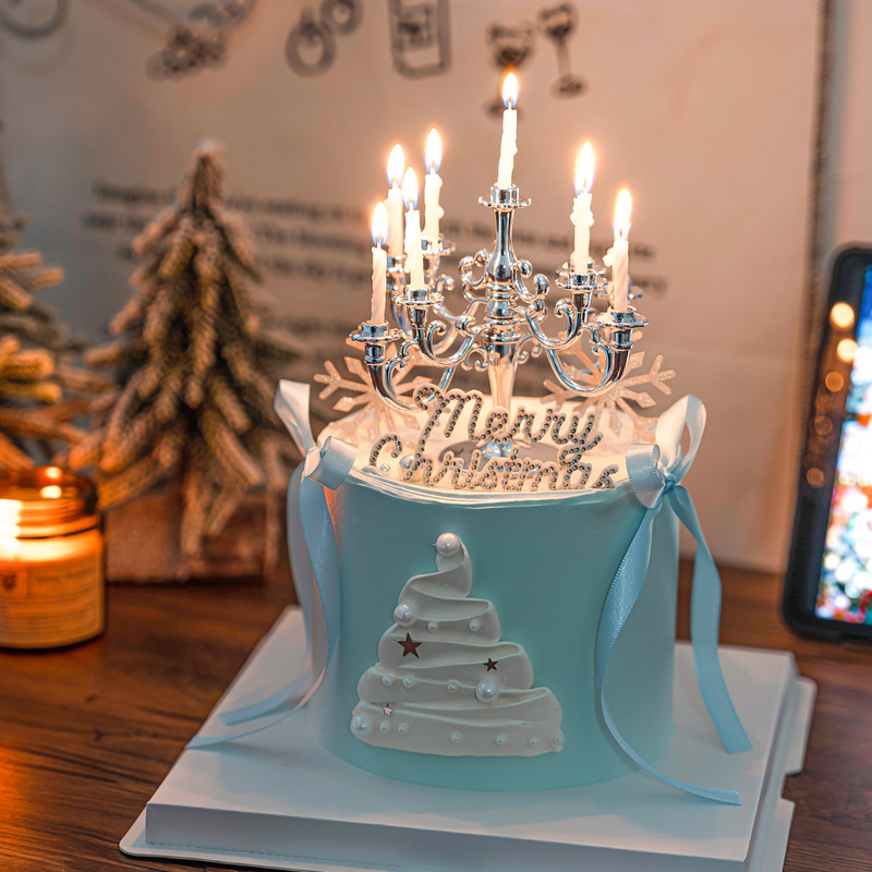 2026 Christmas Beautiful Candlestick Cake Decoration Ornaments Merry Christmas Felt Rhinestone Plug-In 2026 Christmas Beautiful Candlestick Cake Decoration Ornaments Merry Christmas Felt Rhinestone Plug-In