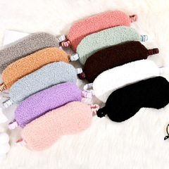 Wholesale plush eye mask teddy plush eye mask autumn and winter comfortable skin-friendly silk eye mask light-blocking sleep 