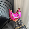 Summer handheld fashionable shoulder bag from pearl, trend underarm bag for leisure, fresh moon-shaped lamp, 2023