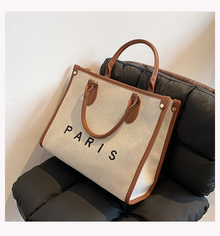 Nihaojewelry Wholesale Fashion Letter Paris Large Capacity Tote Bag display picture 78