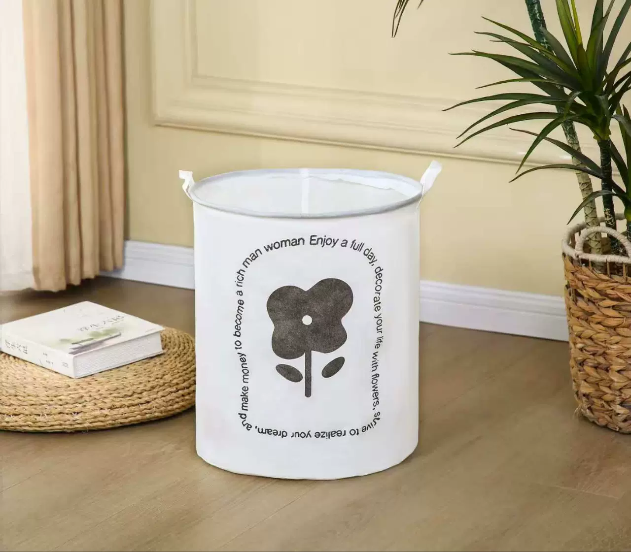 千鸟格脏衣篓脏衣服收纳可折叠宿舍加厚玩具脏衣篮家用浴室收纳桶