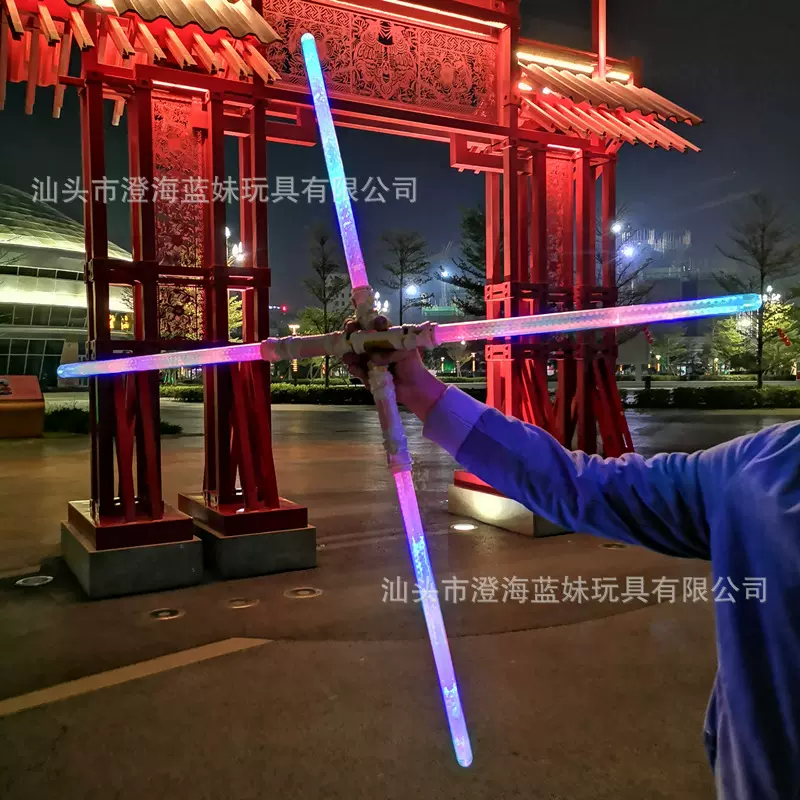 儿童激光剑二合一音乐七彩发光玩具闪光棒夜市闪光玩具地摊批发