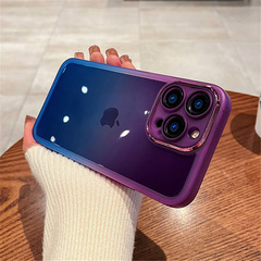 IPhone16の2色グラデーション携帯電話ケースには、レンズフィルムリンゴ15promaxフロスト14保護カバーが付属しています
