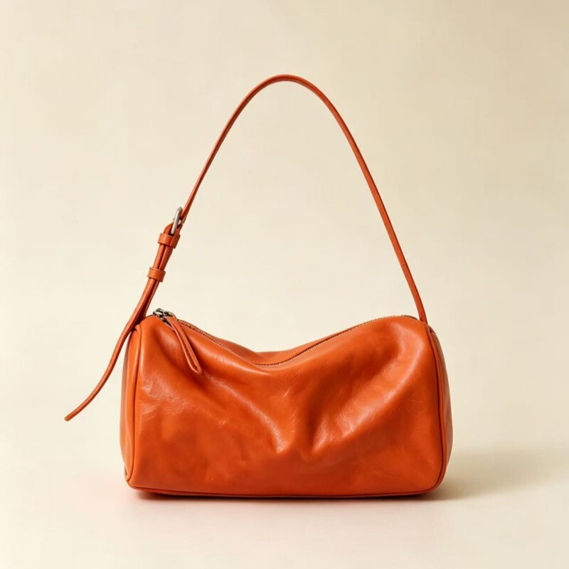 Cross-Border Popular Item: First-Layer Cowhide Pen Holder Underarm Bag, Oil-Waxed Leather Cylindrical Pencil Case, Versatile Shoulder Bag for Daily Commuting Cross-Border Popular Item: First-Layer Cowhide Pen Holder Underarm Bag, Oil-Waxed Leather Cylindrical Pencil Case, Versatile Shoulder Bag for Daily Commuting