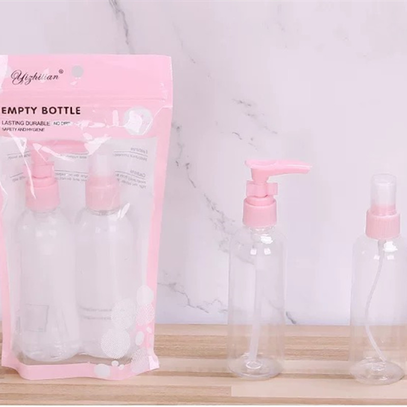 100毫升旅行喷雾瓶套装 便携式化妆品乳液香水空瓶套瓶