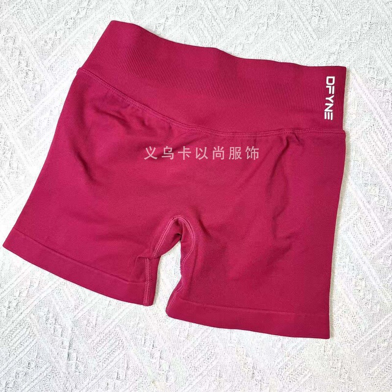 dfyne短裤三段腰提臀裤跑步健身三分裤女跨境爆款健身短裤|undefined