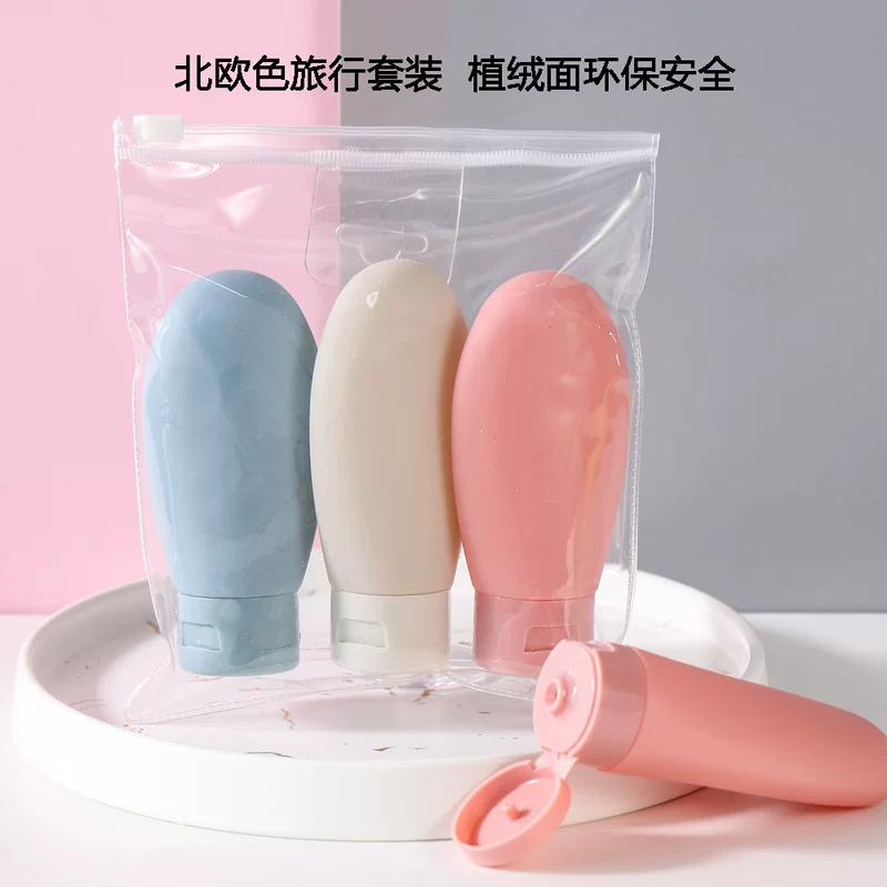 Bottle for traveling, handheld container, plastic shampoo, set, 60 ml