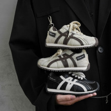 真皮儿童运动鞋秋季新款软底透气男童德训鞋子时尚女童休闲鞋童鞋