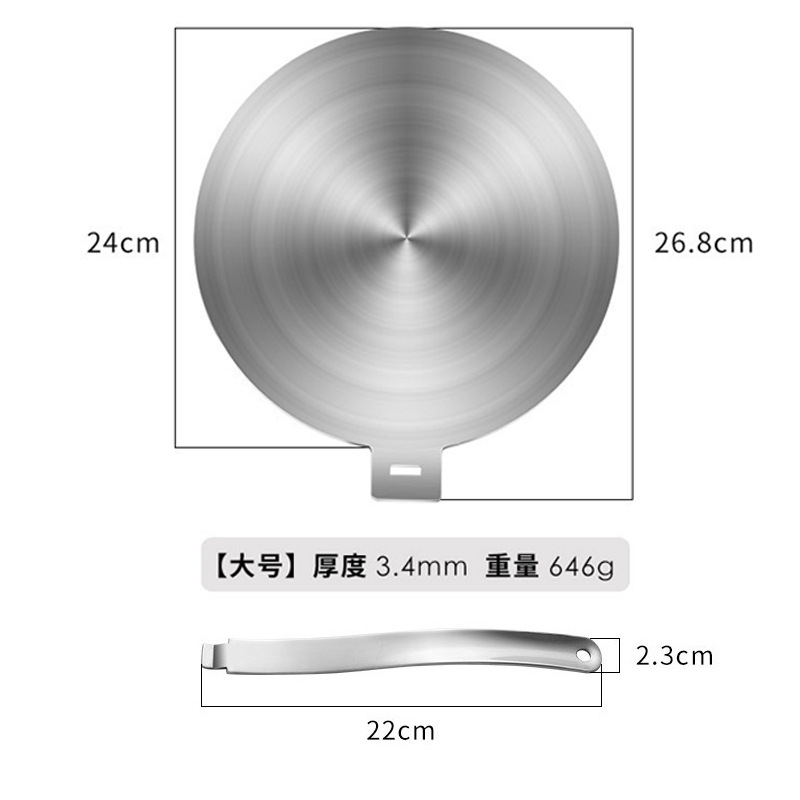 Placa de conducción de calor de acero inoxidable Placa de conducción de calor placa magnética Placa de conducción de calor inferior Placa de conducción de calor Placa de difusor de calor