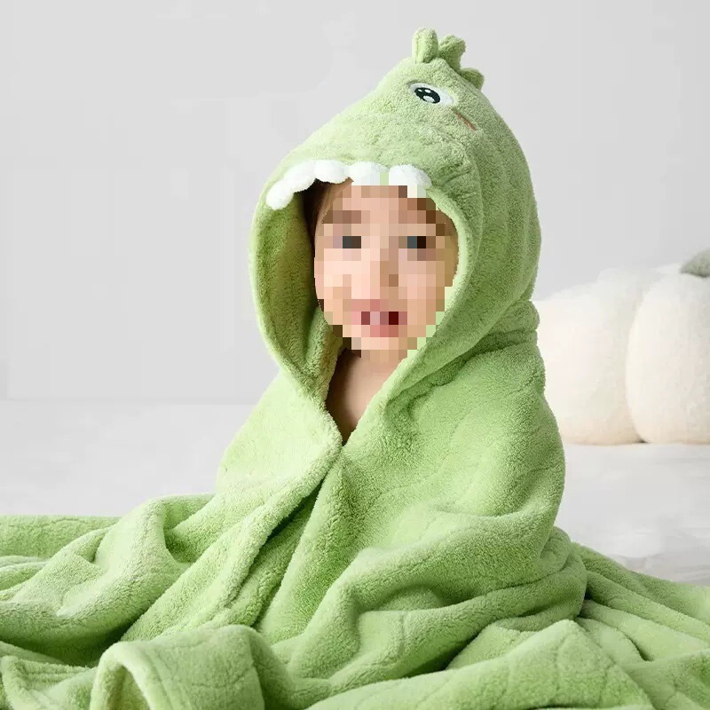 子供用バスタオル男の子の女の子は新生児の入浴速乾吸水マント赤ちゃんの帽子付きバスローブを着ることができます|undefined