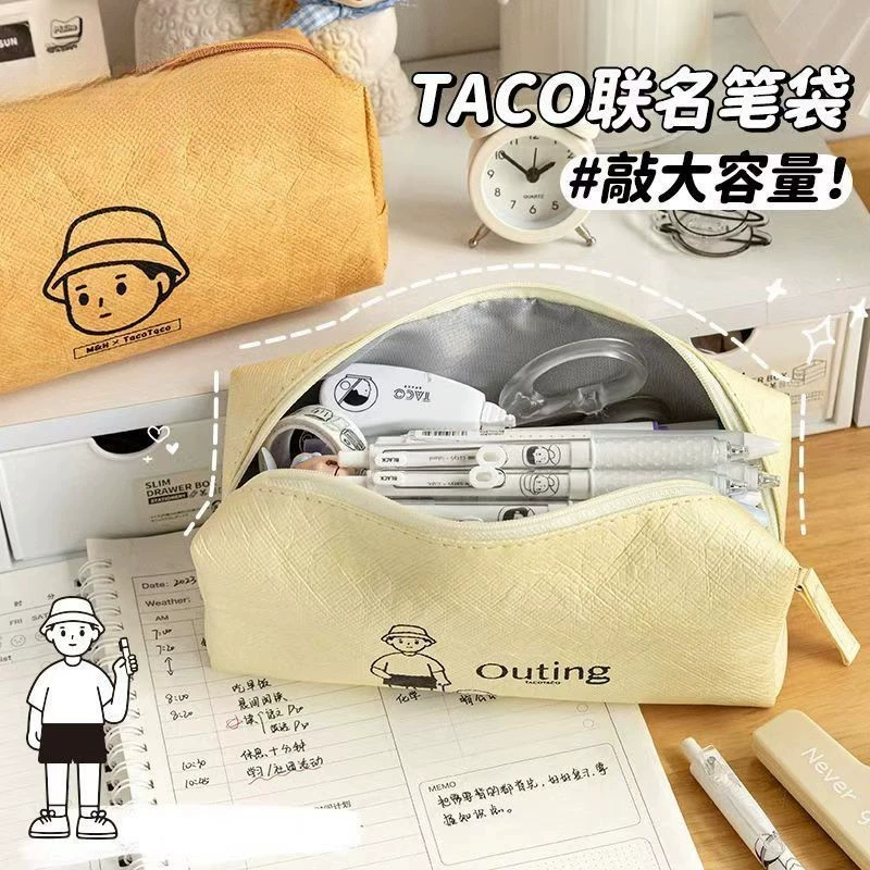 Совместная брендированная бумажная и ручная сумка DuPont, стильная сумка для хранения большой емкости, водонепроницаемая сумка для ручек, косметичка, многофункциональная сумка для хранения