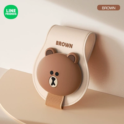 Car Glasses Clip/Bill Clip Attachment for Car Sun Visor - lf-upgraded-silicone-glasses-clip-brown