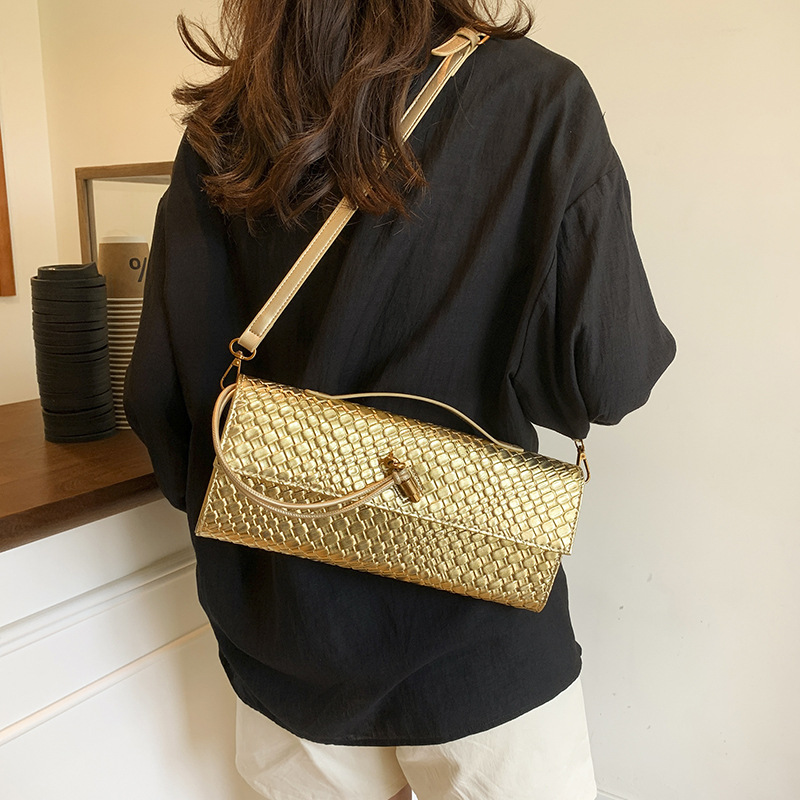 2026 New Arrival Woven Evening Bag, Baguette Bag, Accordion Bag, Horizontal Handbag, Shoulder & Crossbody Bag - Thumbnail 3