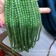 Raw ore Russian Hetian Jade Jasper 6m108 Buddha bead round bead accessories no black spot Yang green ice through manufacturers wholesale