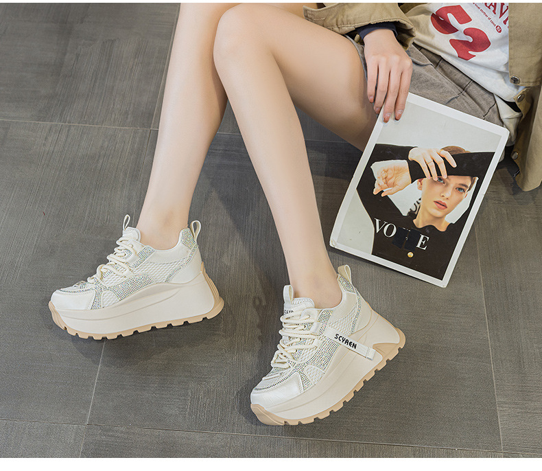 Giày sneaker nữ đế dày phong cách cổ điển phối lưới và da — Vàng lưới 5027-1, Đỏ da 5027, Xám lưới 5027-1, Đỏ lưới 5027-1 chi tiết 33