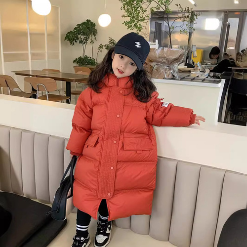 Tutu Little Elephant Boys and Girls Winter New Dupont Three-Proof 90 White Duck Down Hooded Down Jacket Medium Long Thick Jacket