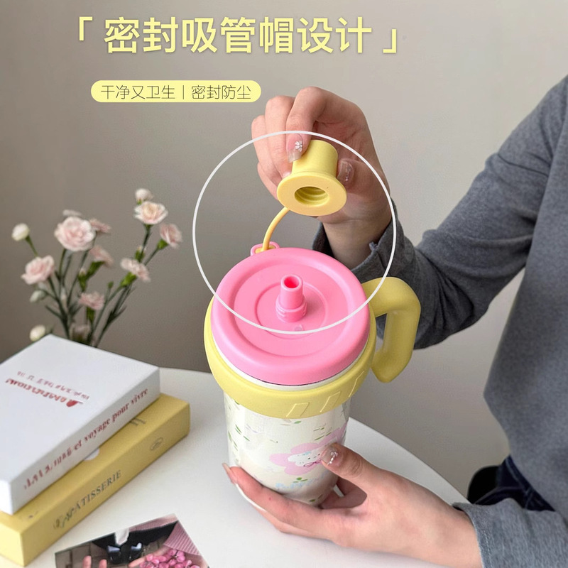 2025 新しい大容量アイスバーカップ男性と女性のための高価値ストローカップ 316 ステンレス鋼二重壁真空断熱カップ|undefined