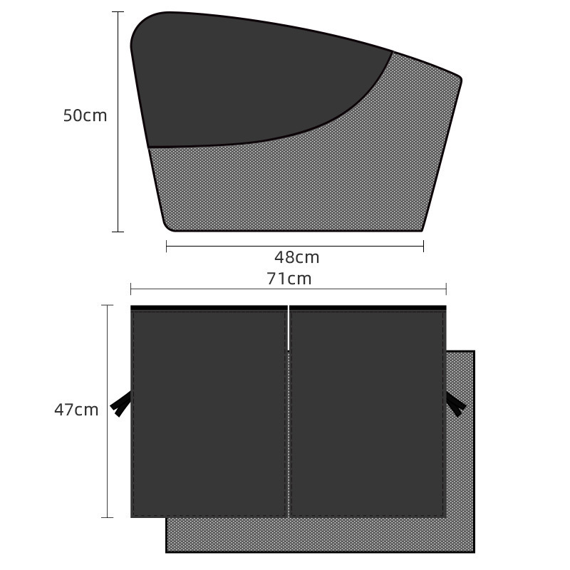 Cross-Border Car Sunshade Curtain, Amazon's Summer Hot-Selling Product, Magnetic Sunshade for Car Interior Windows, Light-Blocking Privacy Cover for Vehicles