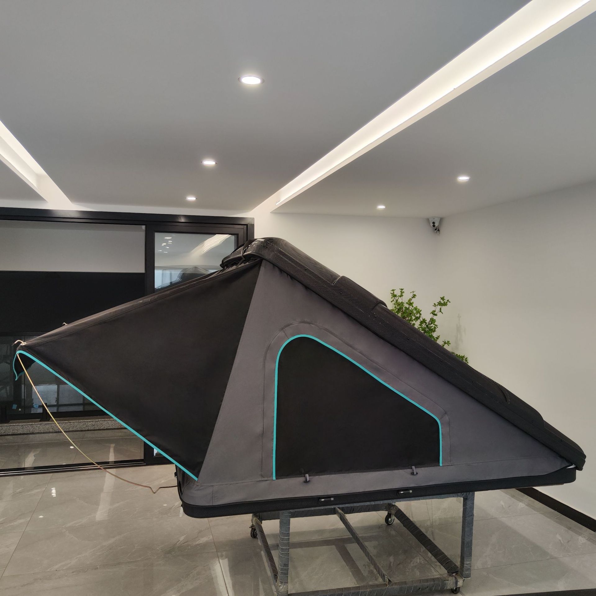 Cross-Border Abs Composite Triangular Tent Outdoor Camping Quick-Opening Folding Tent Suv Car Roof Tent