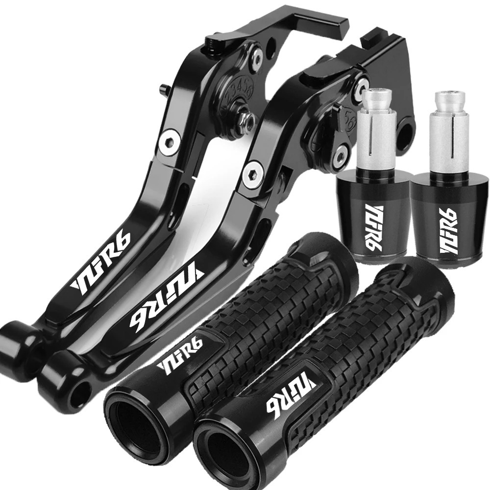 YZFR6 YZF-R6 Motorcycle Modified CNC Brake Clutch Handle Lever Grip End Plug Set