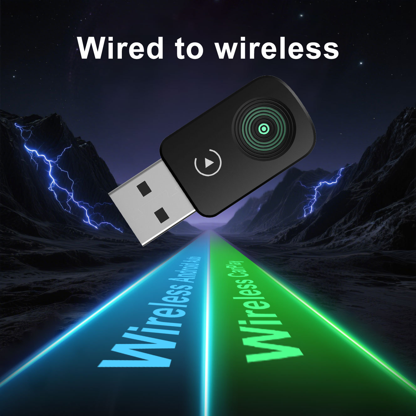 Cross-Border Wired to Wireless Carplay Box Car Adapter Module Two-In-One Portable Car-Machine Connectivity Box