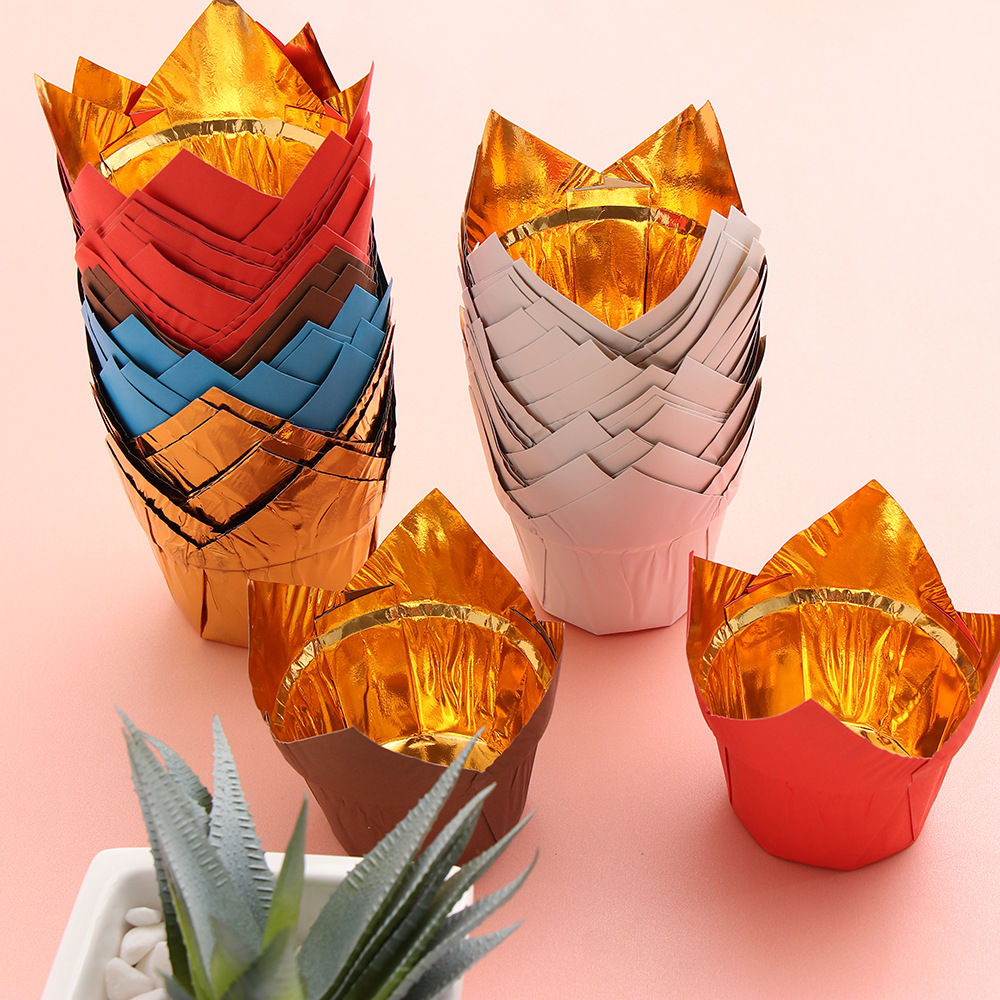 Tulip Gold Baking Cups (2)