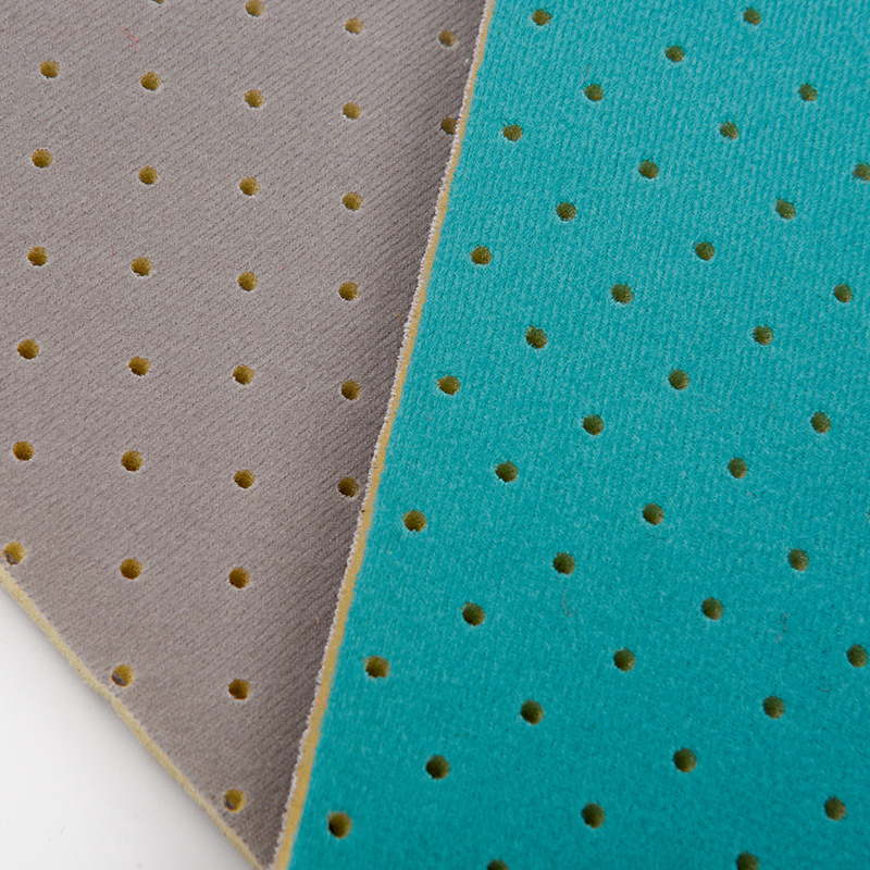 供应海绵双面复布冲孔成型衣服烫台片材 汽车坐垫透气通风打孔绵