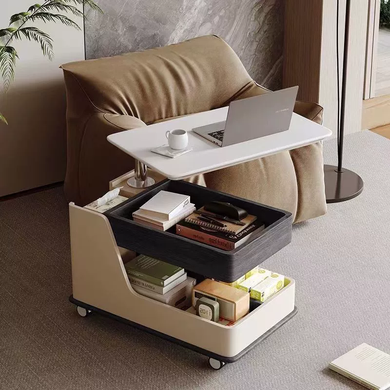 Мобильный журнальный столик для небольших гостиных, многофункциональный подъемный диван, современная домашняя тележка в скандинавском минималистском стиле.