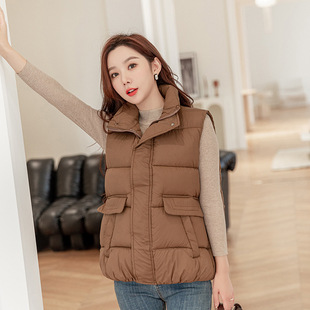 Demi-season vest with down, jacket, increased thickness