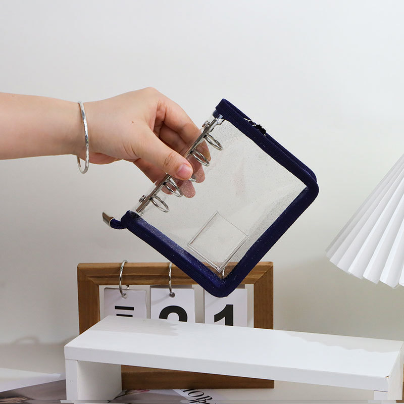 내부 페이지가 없는 M5 지퍼 5홀 네이비 블루 쉘