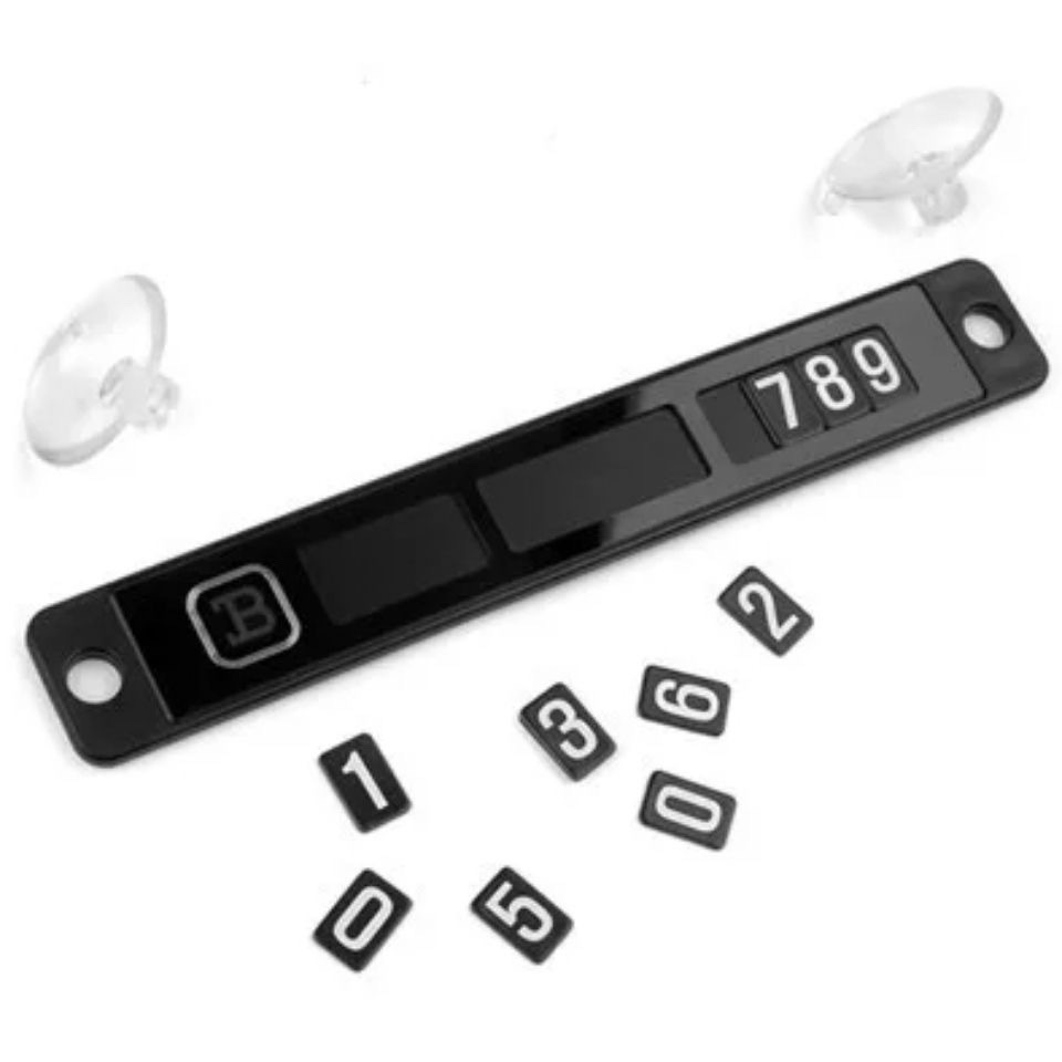 Temporary Parking Sign, Car Moving Phone Number Card, Sun-Proof Car Moving Number Plate, Parking Card, Suction Cup Type Car Accessories