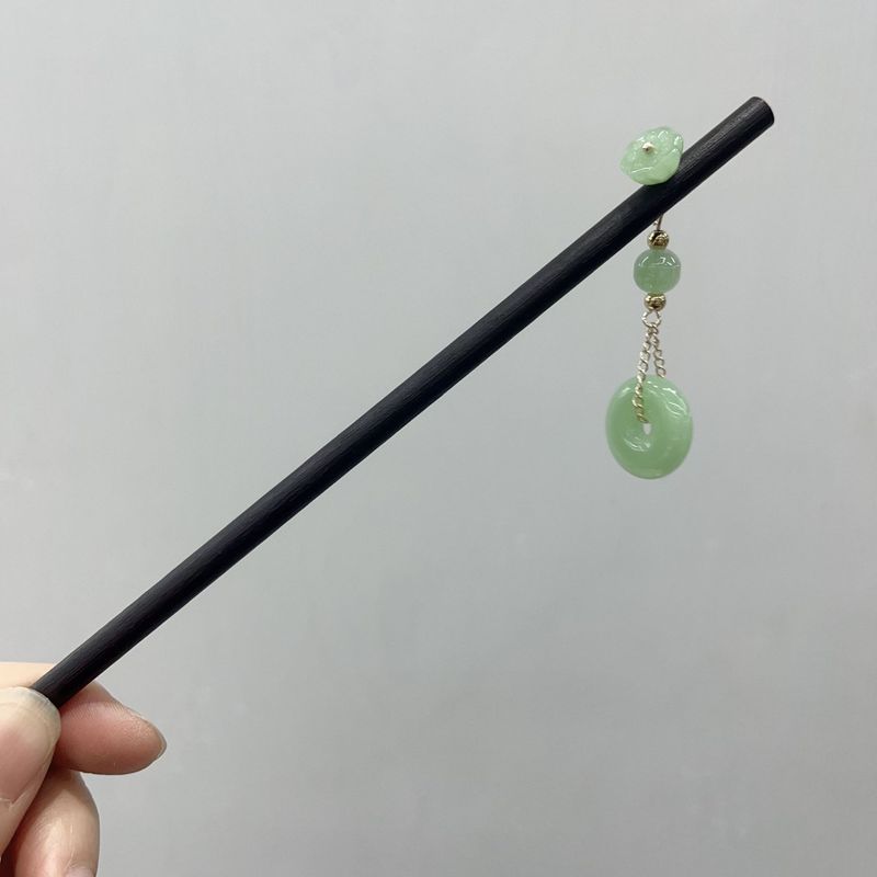 古风高级感黑色檀木发簪女流苏新中式簪子盘发神器发钗簪子苏州|undefined