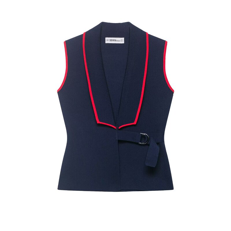 Za Cross-Border Foreign Trade Women's Clothing Hot-Selling Item 2026 Summer New European and American Style Comfortable Casual Double Buckle Double-Breasted Vest Za Cross-Border Foreign Trade Women's Clothing Hot-Selling Item 2026 Summer New European and American Style Comfortable Casual Double Buckle Double-Breasted Vest