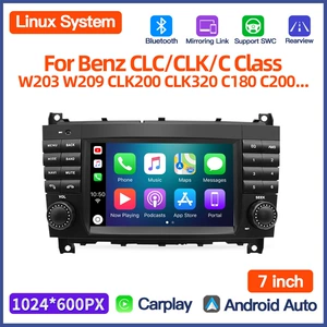 Mercedes-Benz CLC CLK Class W203 üçün 7 düym Mərkəzi Nəzarət Naviqasiya Carplay