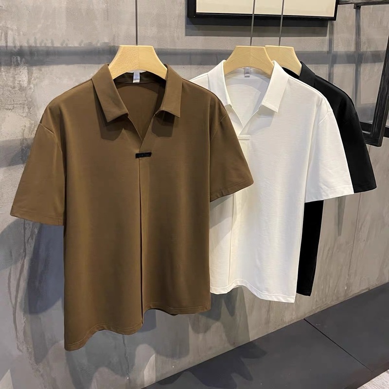 Black Short-Sleeved Shirt for Men, Summer Style, Anti-Wrinkle, No Ironing, Handsome Men's Business Casual Men's White Shirt