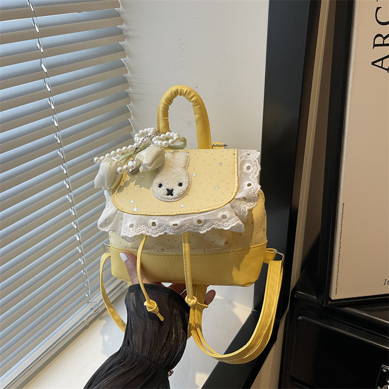 Mochila dulce y encantadora temperamento femenino estilo coreano estilo universal estrellas brillantes viajar mochila pequeña