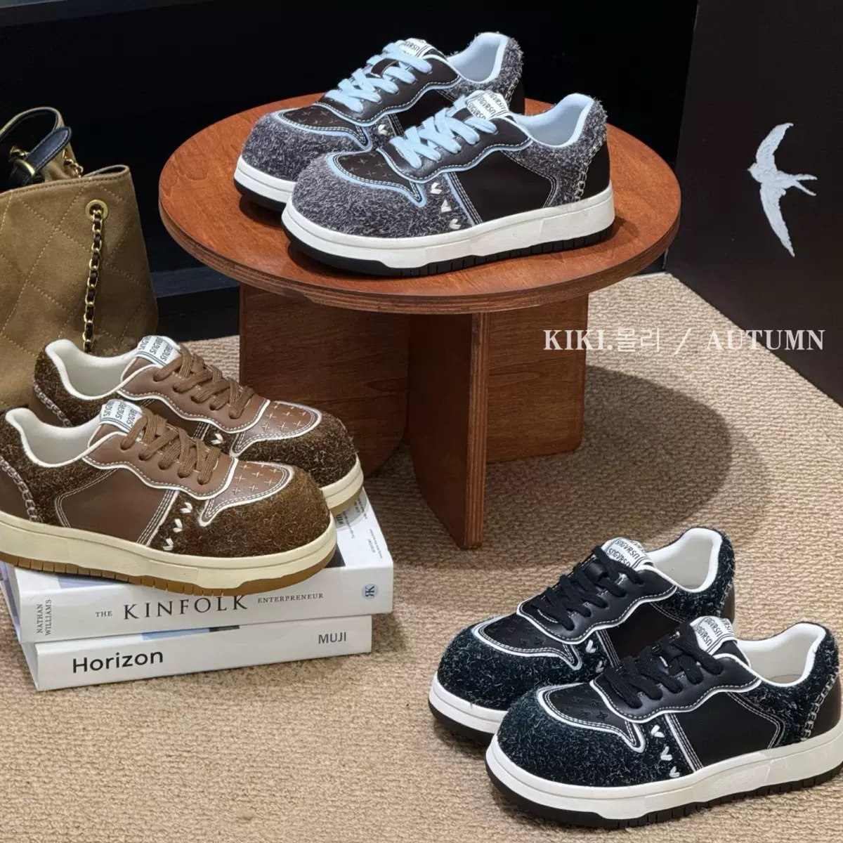 复古圆头设计感小众阿甘鞋2025秋款新款绒皮百搭增高休闲运动鞋潮