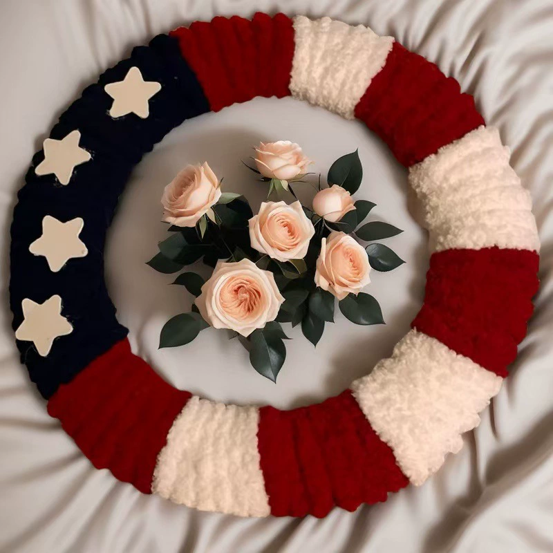 Гирлянда на День независимости США, украшение для дома, флаг, праздничное украшение, подвесной знак на дверь ко Дню независимости