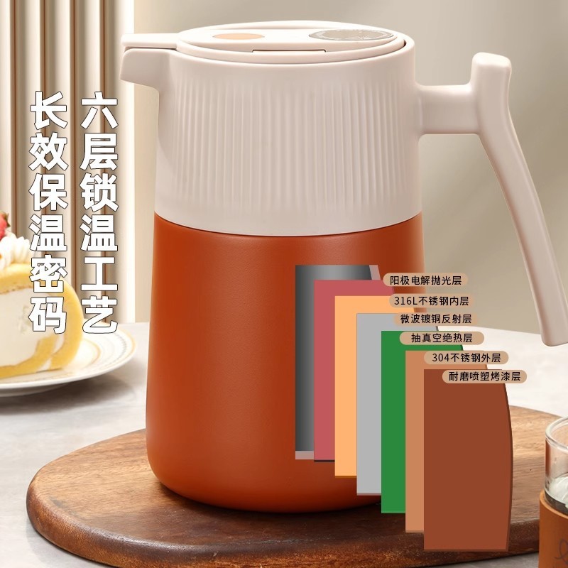 316不锈钢大容量真空保温壶焖茶壶茶水分离商用家用热水壶保温杯|undefined