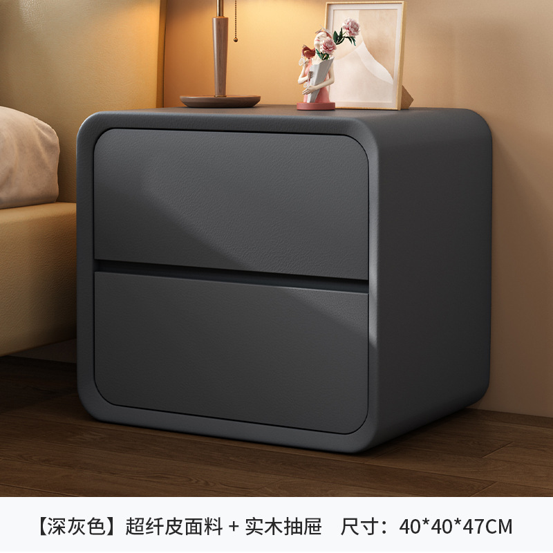 Mesita de noche dormitorio multifuncional luz lujo madera maciza cajón creativo mesita de noche estilo crema almacenamiento pequeño gabinete