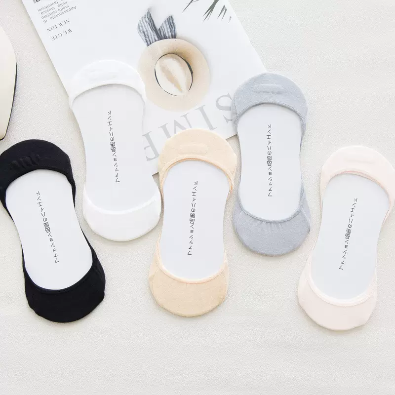 女船袜棉布浅口防滑硅胶不露边春夏秋隐形袜不掉跟浅口袜袜子批发