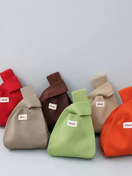New Style Girls' Solid Color Knitted Handbag, Versatile and Fashionable, Trendy Crossbody Bag