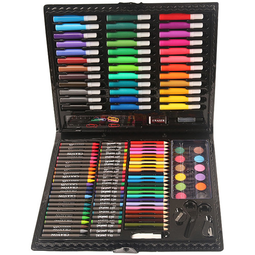 150 brush set children's painting stationery art oil pastel tools watercolor pen crayon pencil graffiti gift box