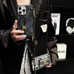 アップル15promaxの携帯ケースを適用して、カードバッグ14小銭入れカード15proの女性保護カバー14proに斜めにまたがります。