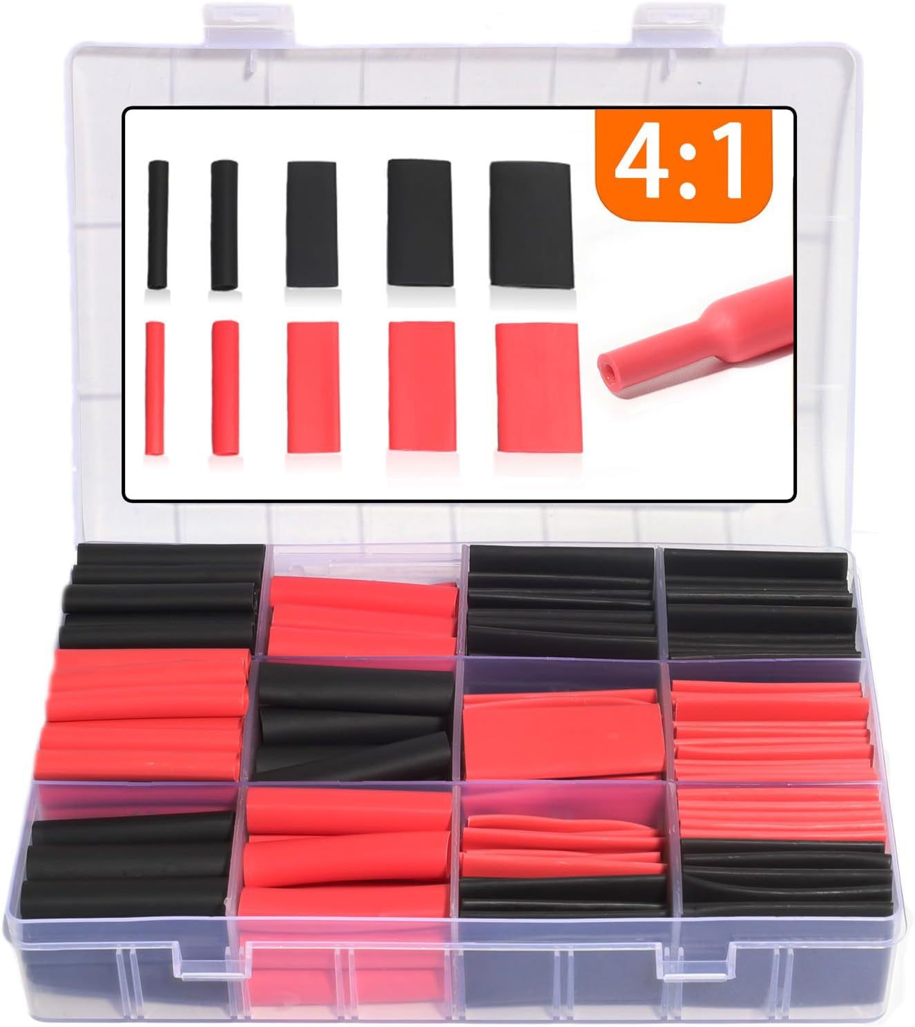 跨境爆款Heat Shrink Tube Sleeve 4:1 Black, Red Electronic