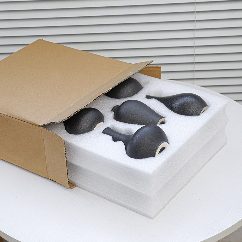 Cross-Border Factory Direct five-piece black and white vase ornaments ins Nordic style ornaments living room flower arrangement light luxury