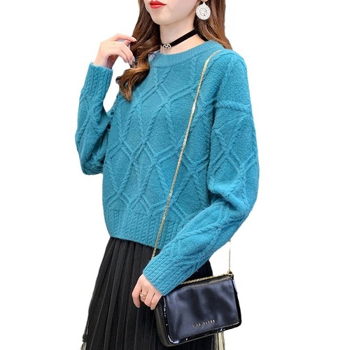 Women's Loose-knit Crew Neck Solid Color Short-sleeve Design Sensibility Cardigan - Autumn/Winter Version, Korean Style, Fashionable & Versatile Outerwear Top