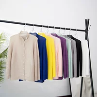 Новая Удобная шифоновая куртка-рубашка без глажки Miyake Spring Corn Grain Плиссированный солнцезащитный крем Женский топ-кардиган