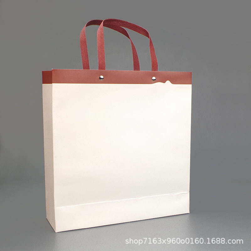 纸袋加厚牛皮纸手提袋餐饮外卖打包袋服装现货购物袋制定印logo