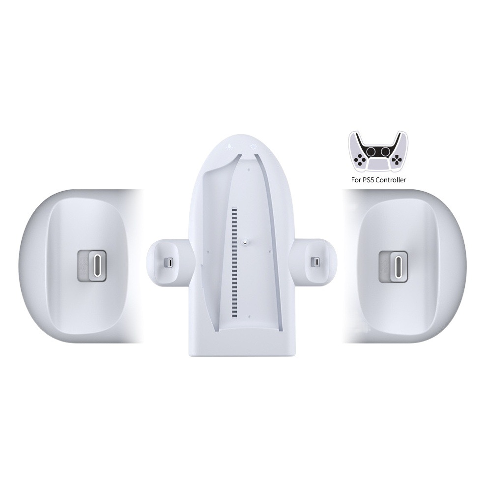 PS5slim host multifunción ventilador base de refrigeración PS5 mango cargador carga con RGB colorido atmósfera Luz